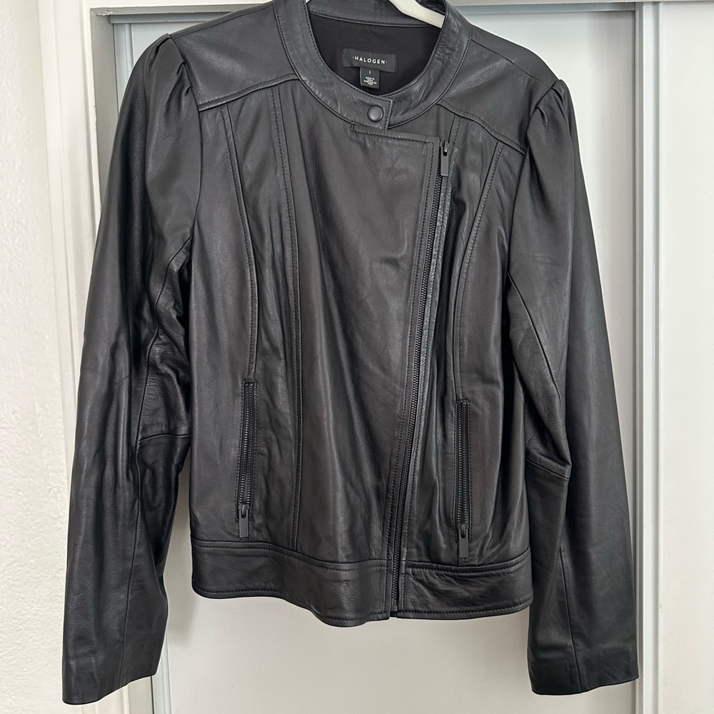 Halogen Black Faux Leather Jacket – Size Large